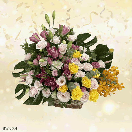 Mixed flower basket - BW-2504