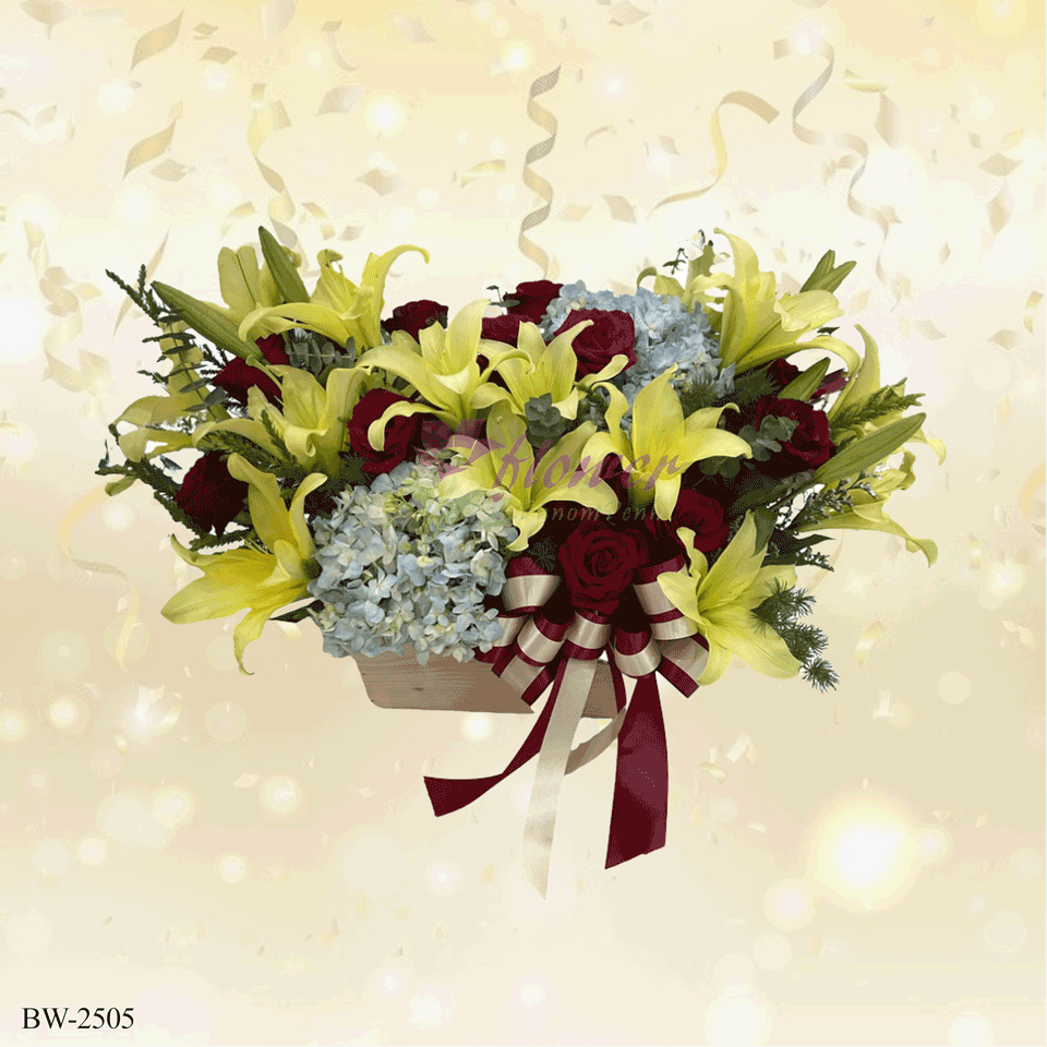 Best wishes flower basket - BW-2505