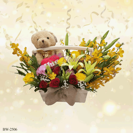 Best wishes flower basket - BW-2506