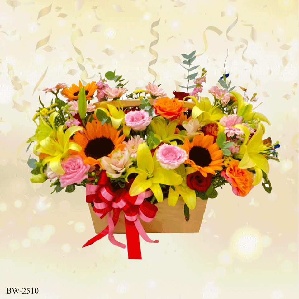 Best wishes flower basket - BW-2510