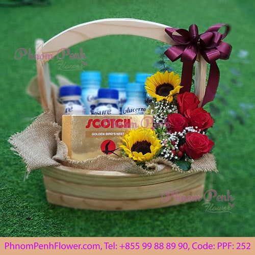 Flowers Arrangement with Bird Nest - PPF – 252