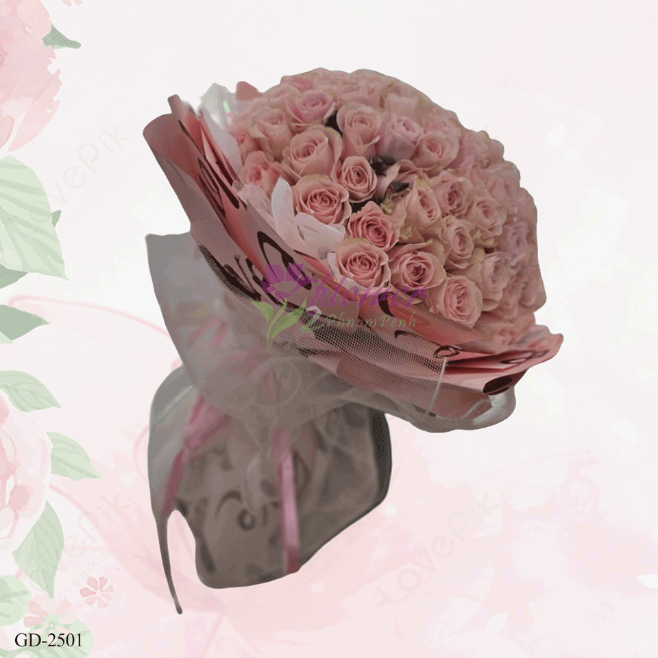 99 Pink rose bouquet - GD-2501