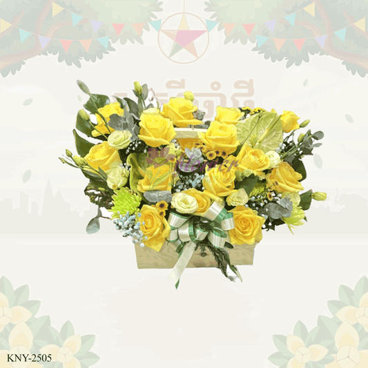 Mixed flower basket - KNY-2505