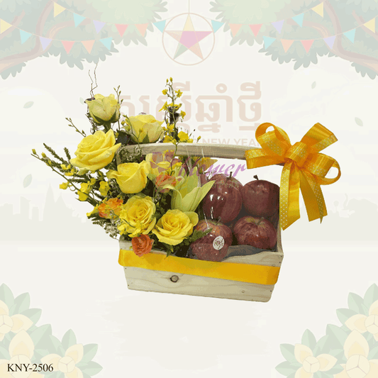 Floral fruit basket - KNY-2506