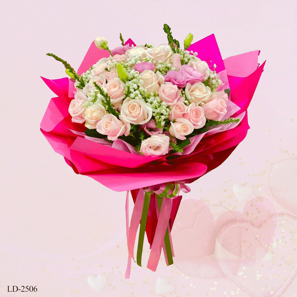36 Pink rose bouquet - LD-2506