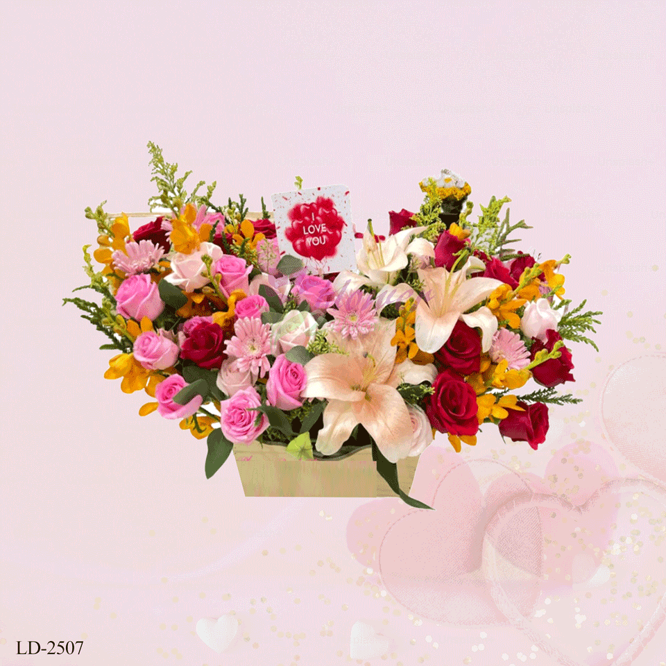 Mixed flower basket - LD-2507
