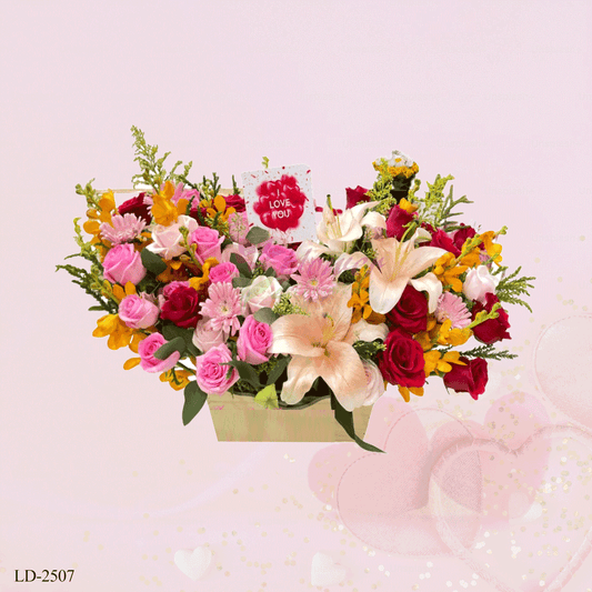 Mixed flower basket - LD-2507